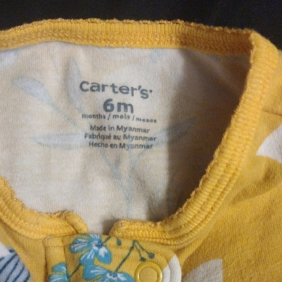 Carter's Yellow Floral Footie - Picture 5 of 5